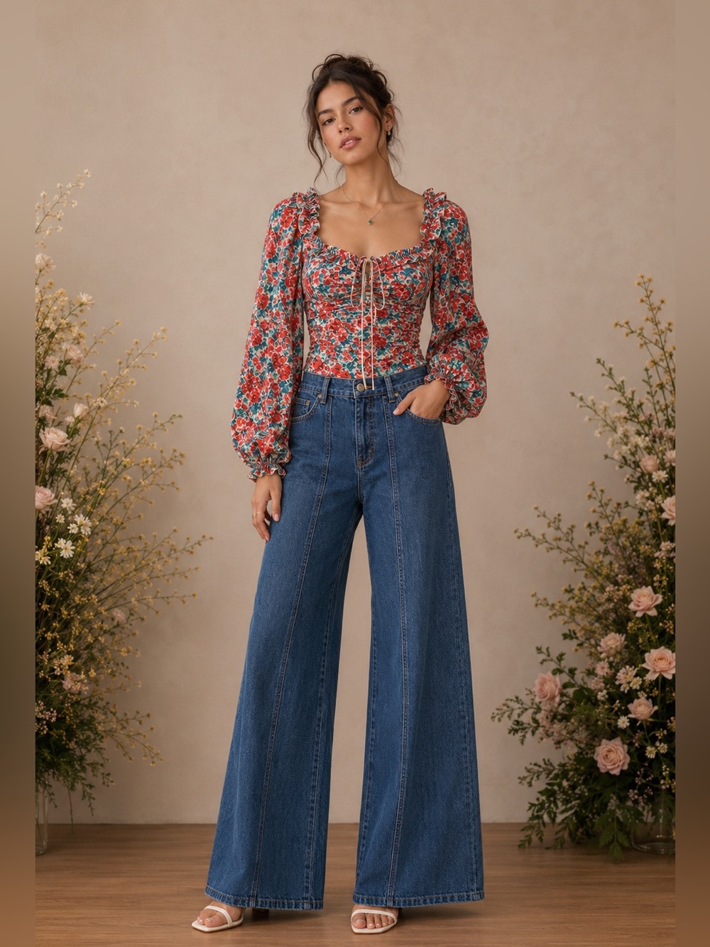 🇺🇸FIRM PRICE🇺🇸Free people Mabel printed blouse